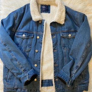 Sunrise Kingdom faux fur lined denim jacket